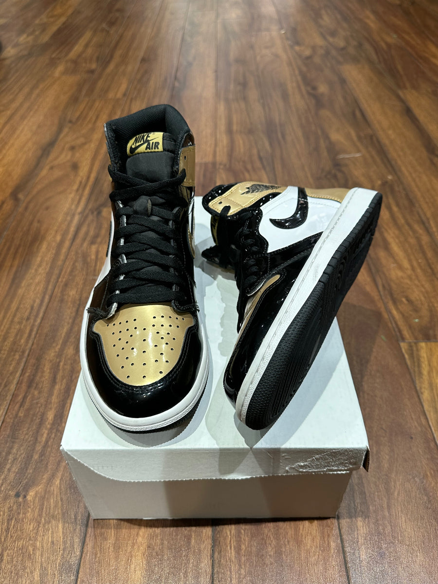 Jordan 1 patent gold toe online