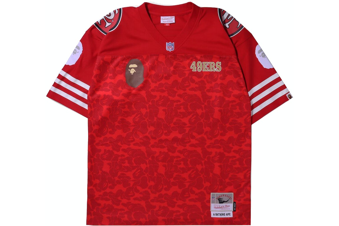 【バミキ】A BATHING APE 49ERS アメフトゲームシャツ バミキ】A BATHING APE 49ERS アメフトゲームシャツ A BATHING