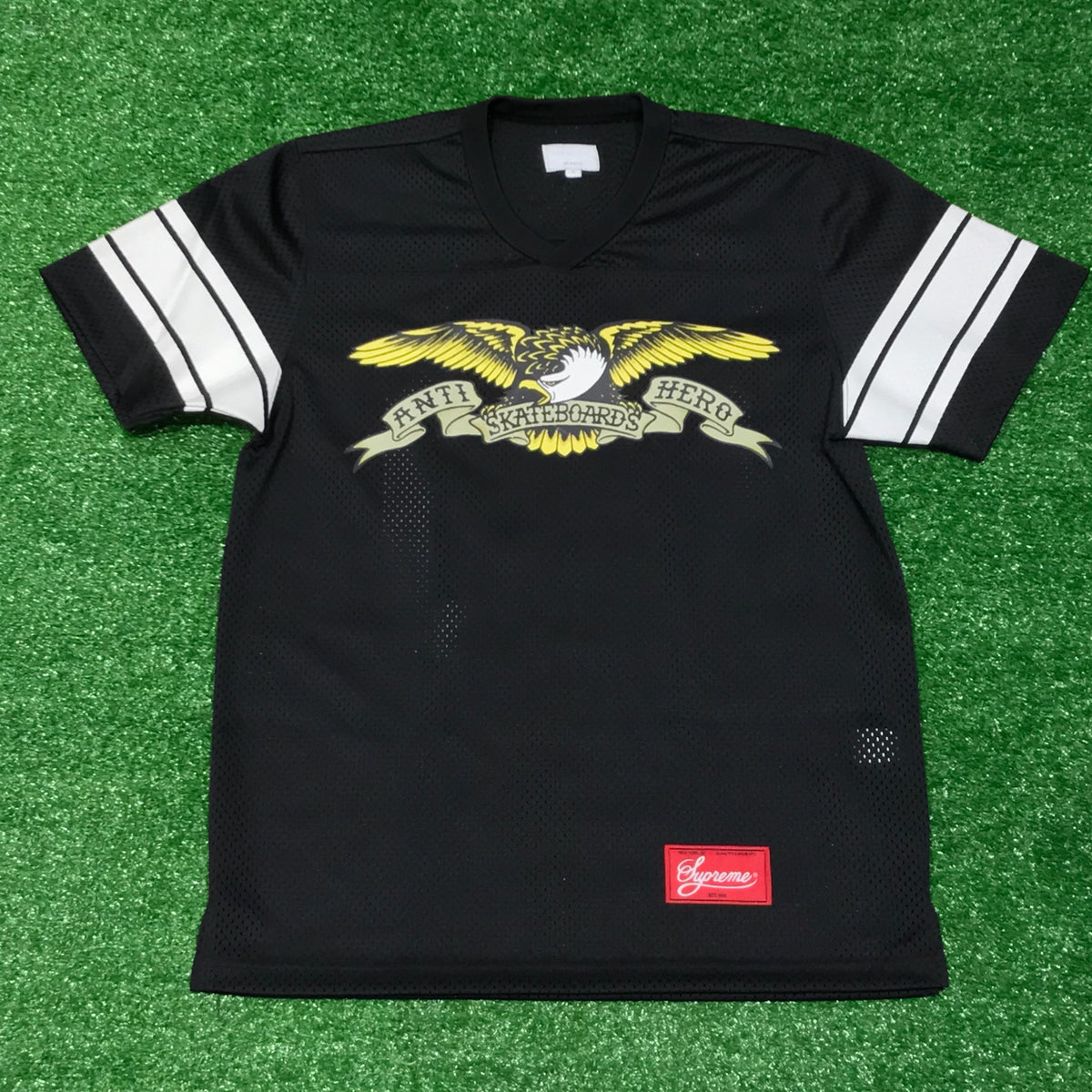 Supreme Black Collar-Logo Long Sleeve T-Shirt (FW14)