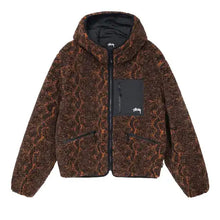 Stussy "Snake Jaquard" Sherpa Reversible Hooded Jacket