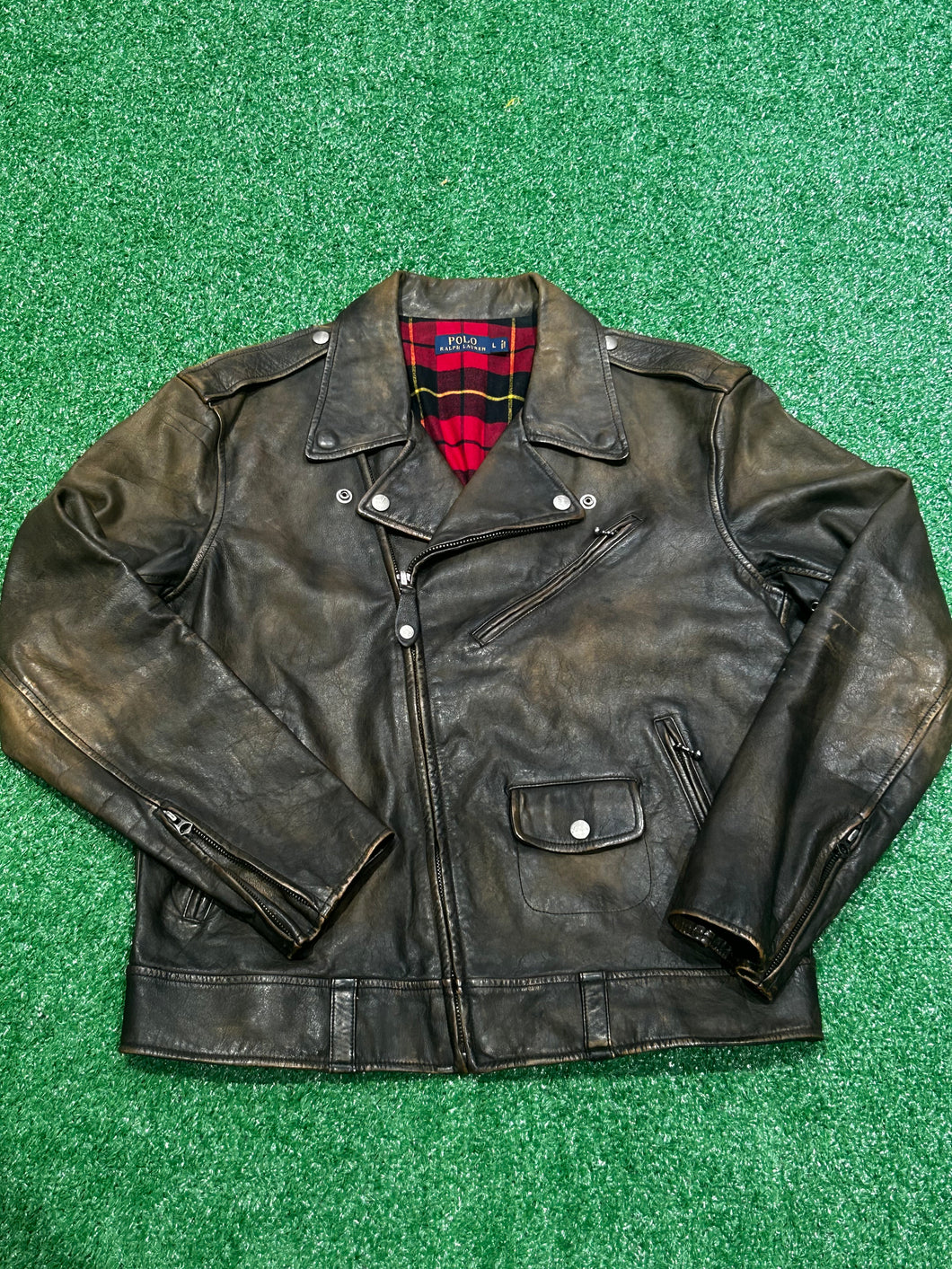 Polo Ralph Lauren  Leather Motorcycle Jacket