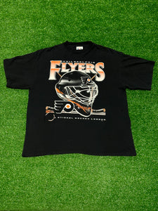 1991 Thrashed Philadelphia Flyers "Face Mask" T-Shirt