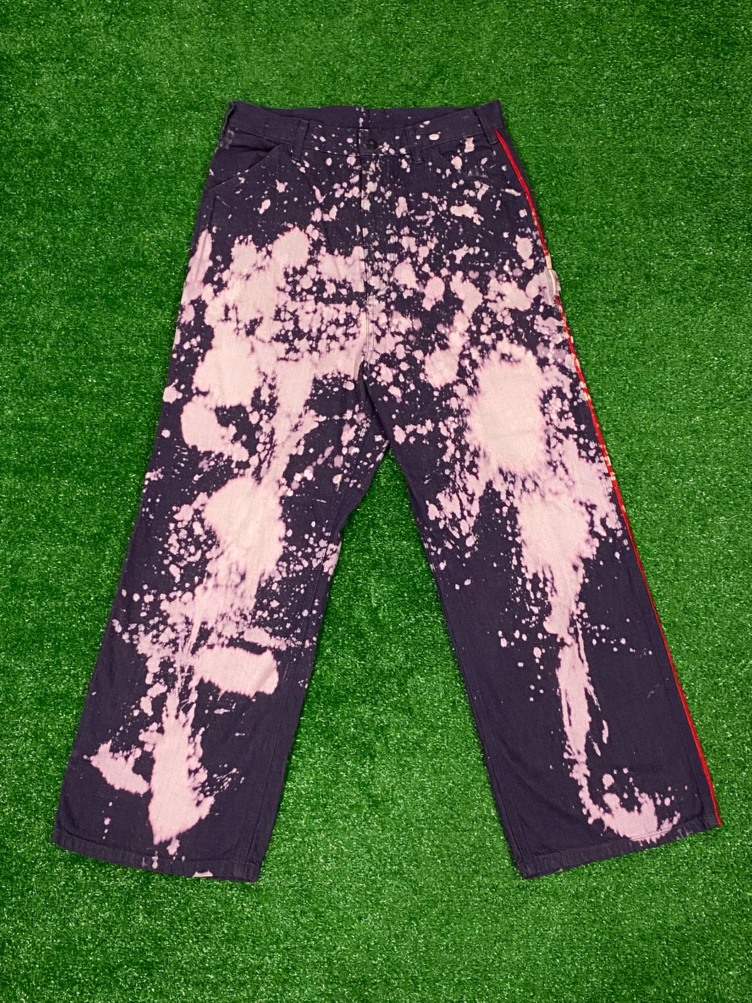 Needles Wide Leg Bleach Splattered Carpenter Pants