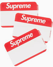 Supreme Name Badge Stickers