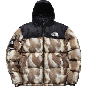 Supreme x North Face "Fur Print" Nuptse Puffer Jacket
