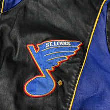 Vintage 80's Pro Layer "St. Louis Blues" Leather Varsity Jacket