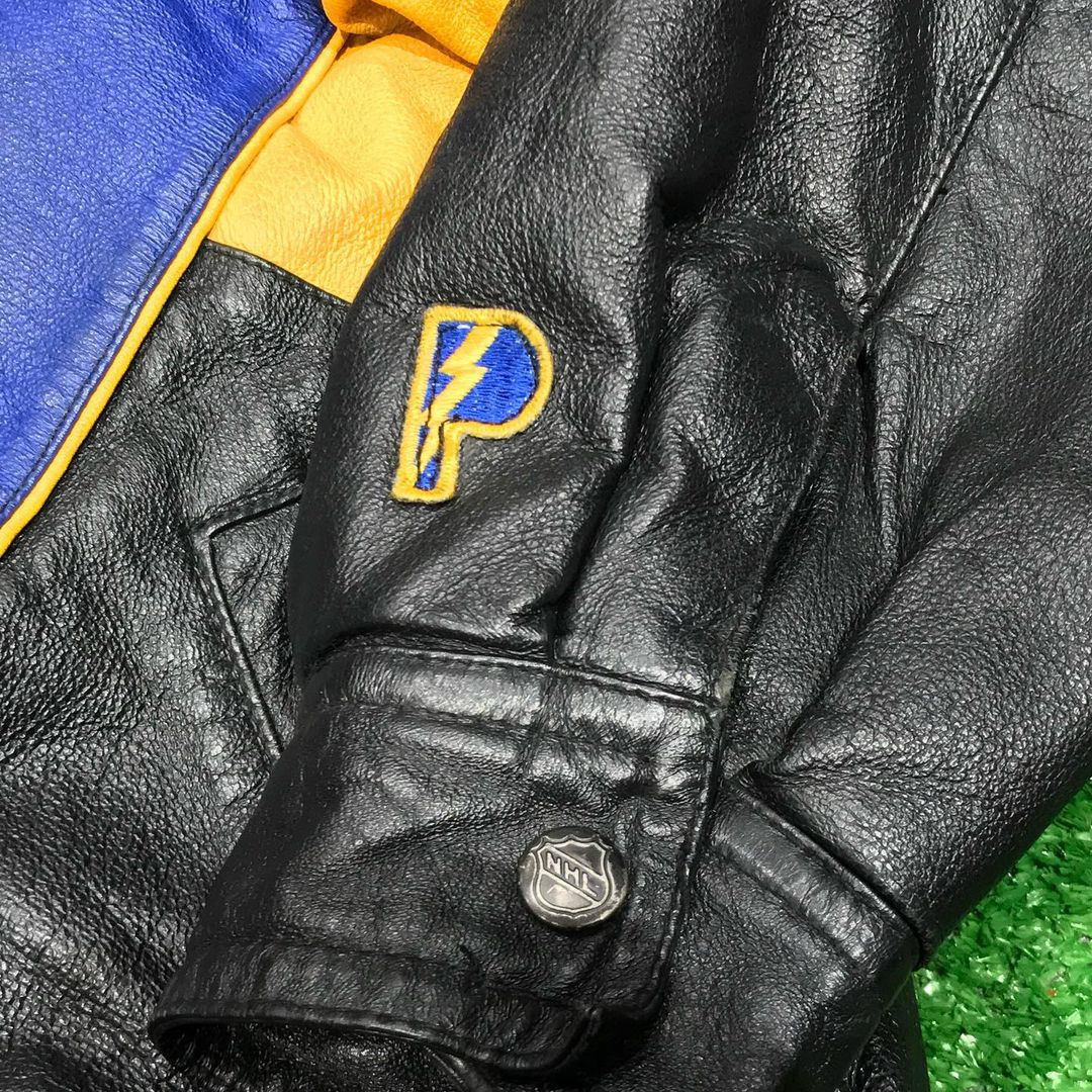 Vintage 80's Pro Layer St. Louis Blues Leather Varsity Jacket